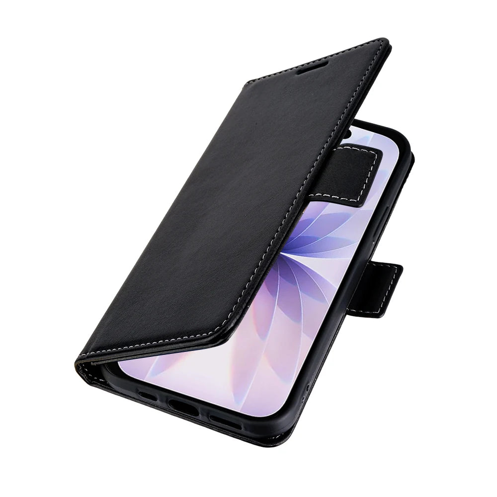 QuantaCase for iPhone 17 in Black — partly closed