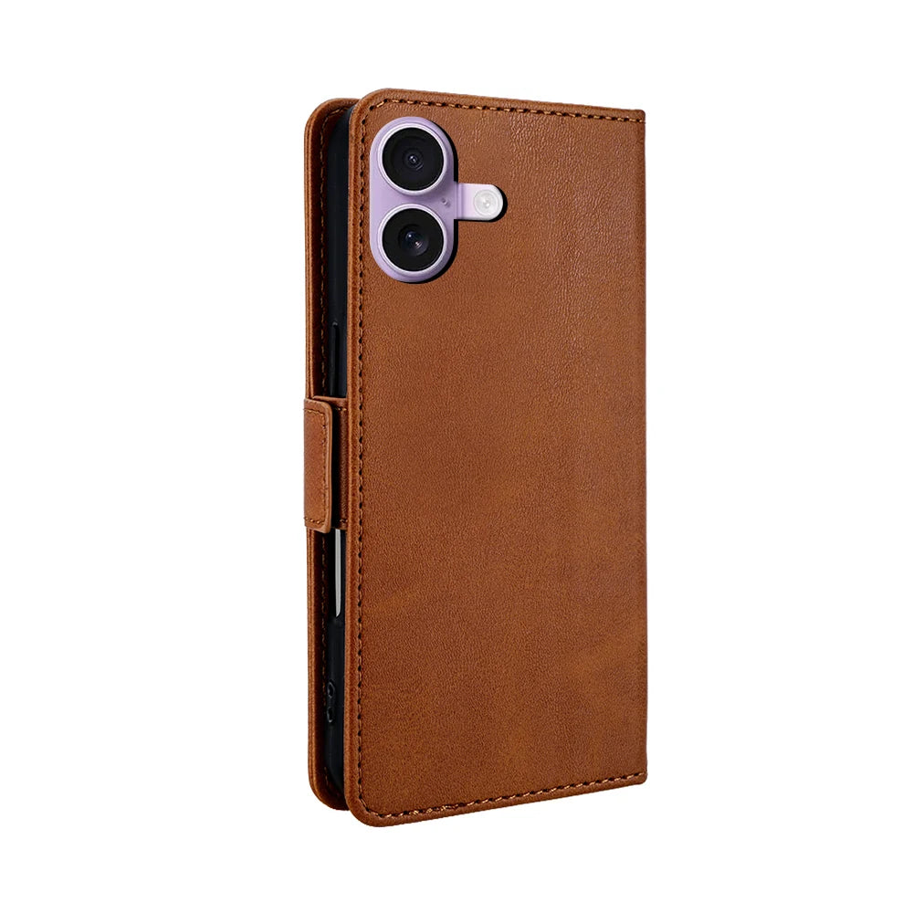 QuantaCase for iPhone 17 in Brown — rear camera view